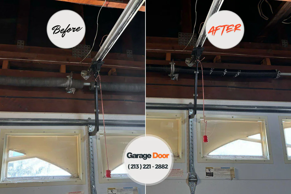 Before and after: garage door repair 55084